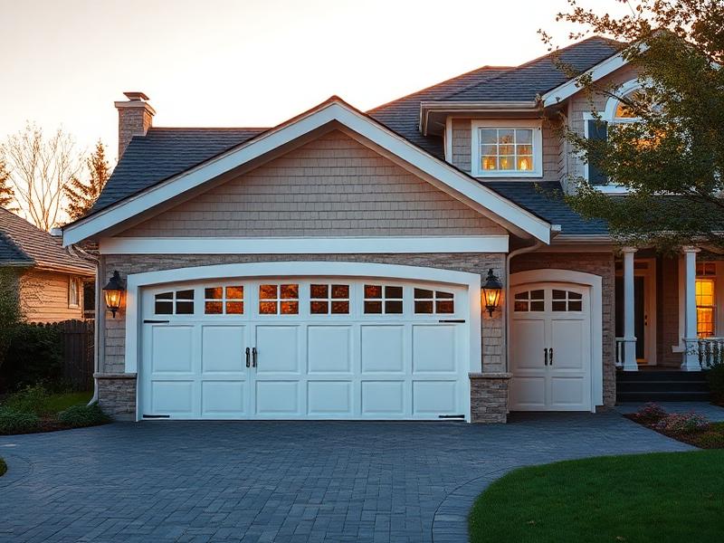 Beautiful carriage house style garage door installation completed by Garage Door Summerfield